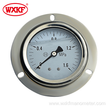 panel mount shockproofpressure gauge with flange 63mm